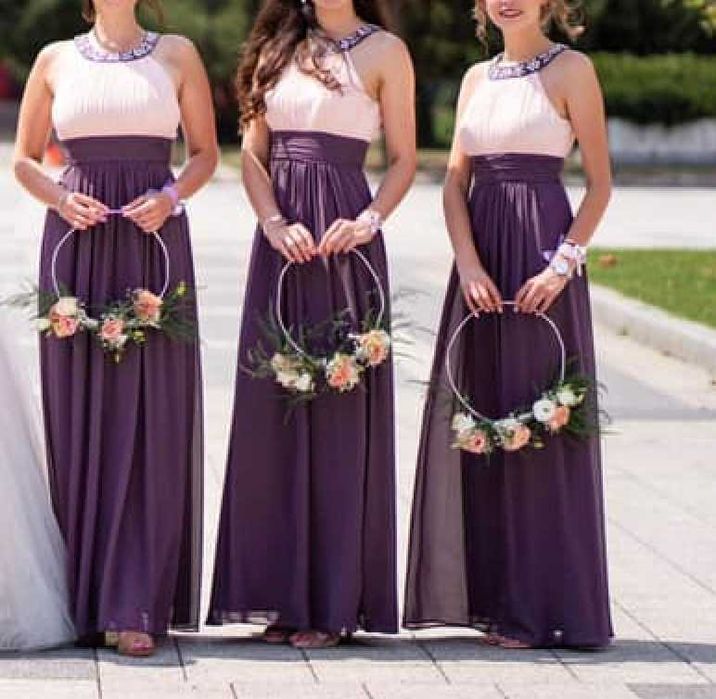 Дълга официална рокля, лилава/пепел от рози, Peek & Cloppenburg