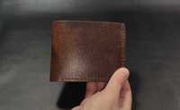 Минималистични кожени портфейли за мъже - бифолд, ръчна изработка.