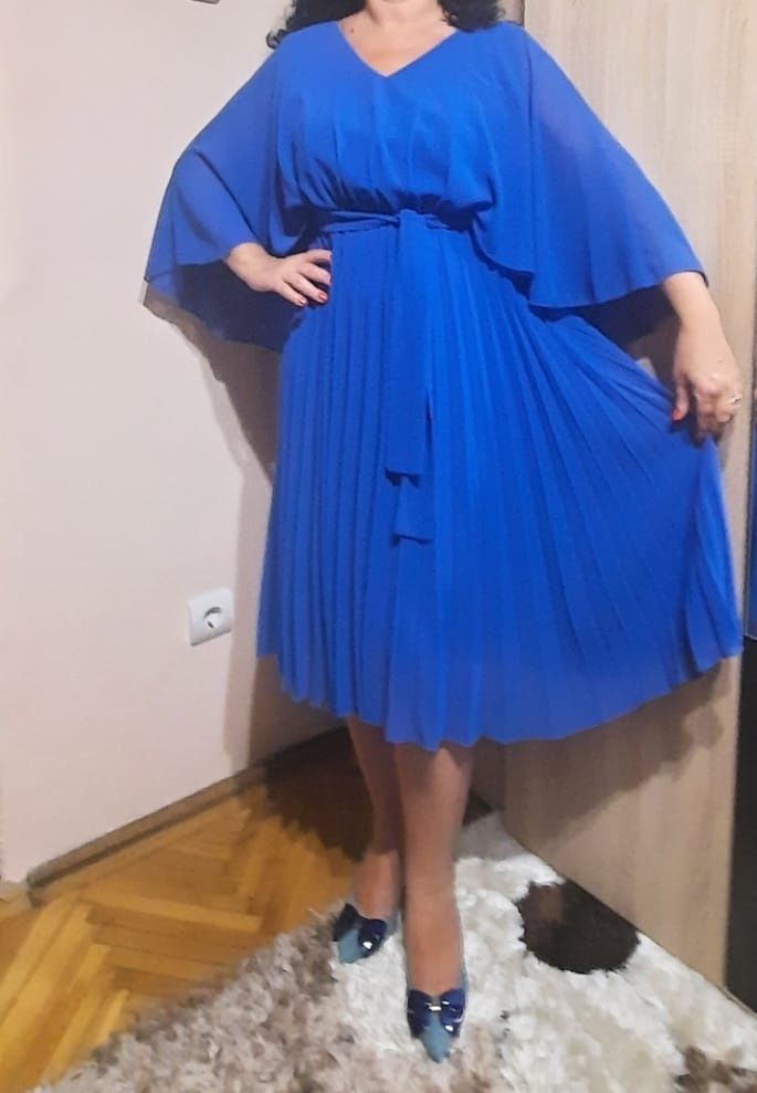 Rochie midi plisata Floria
