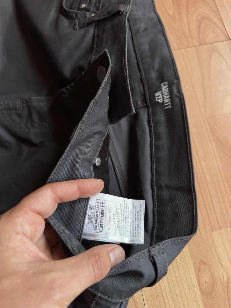 Pantaloni pants joggers trousers Carhartt Klondike grey cotton