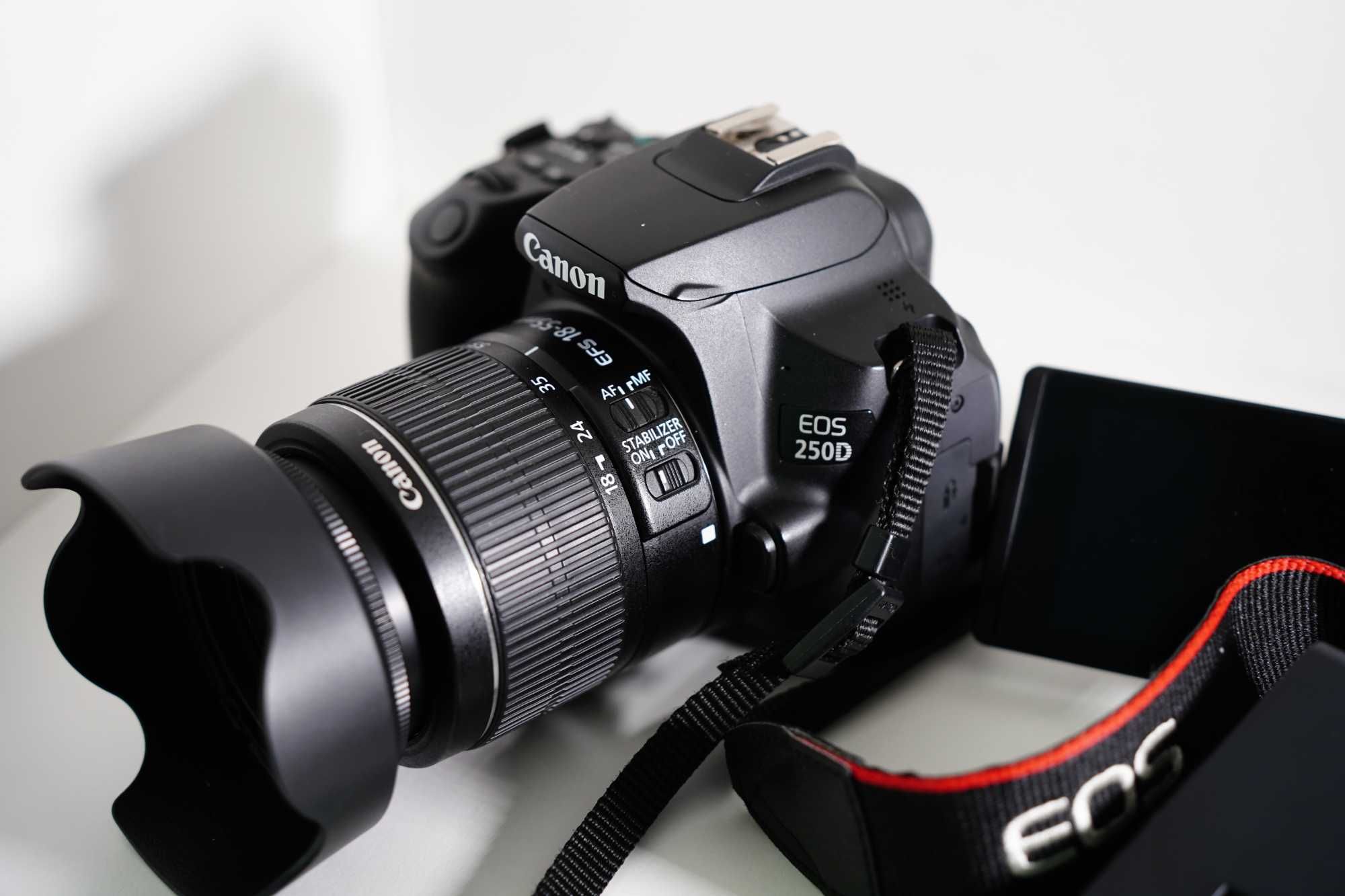 Canon 250d impecabil ca NOU, filmare 4K.
