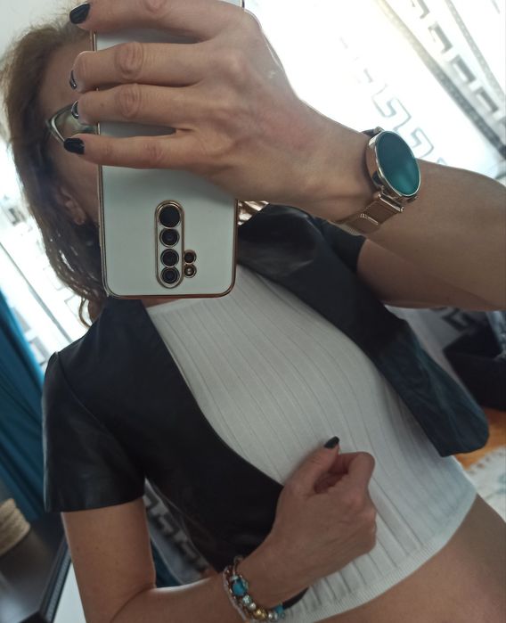 Кожено късо сако