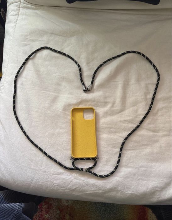 Husă iPhone 13 mini, Galben, Șnur