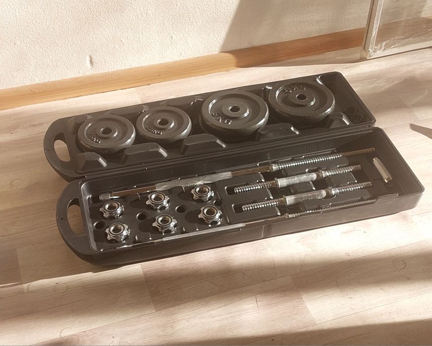 Набор гантели и штанги York 50кг в кейсе