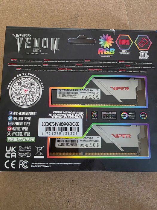 Memorie PC - 64 GB DDR5 6000MT 30CL RGB garantie