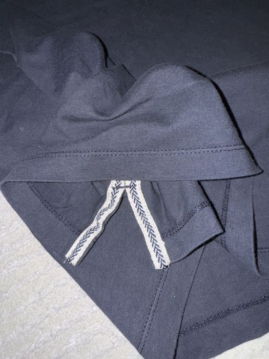 Massimo Dutti синя тениска с надпис (Л размер)