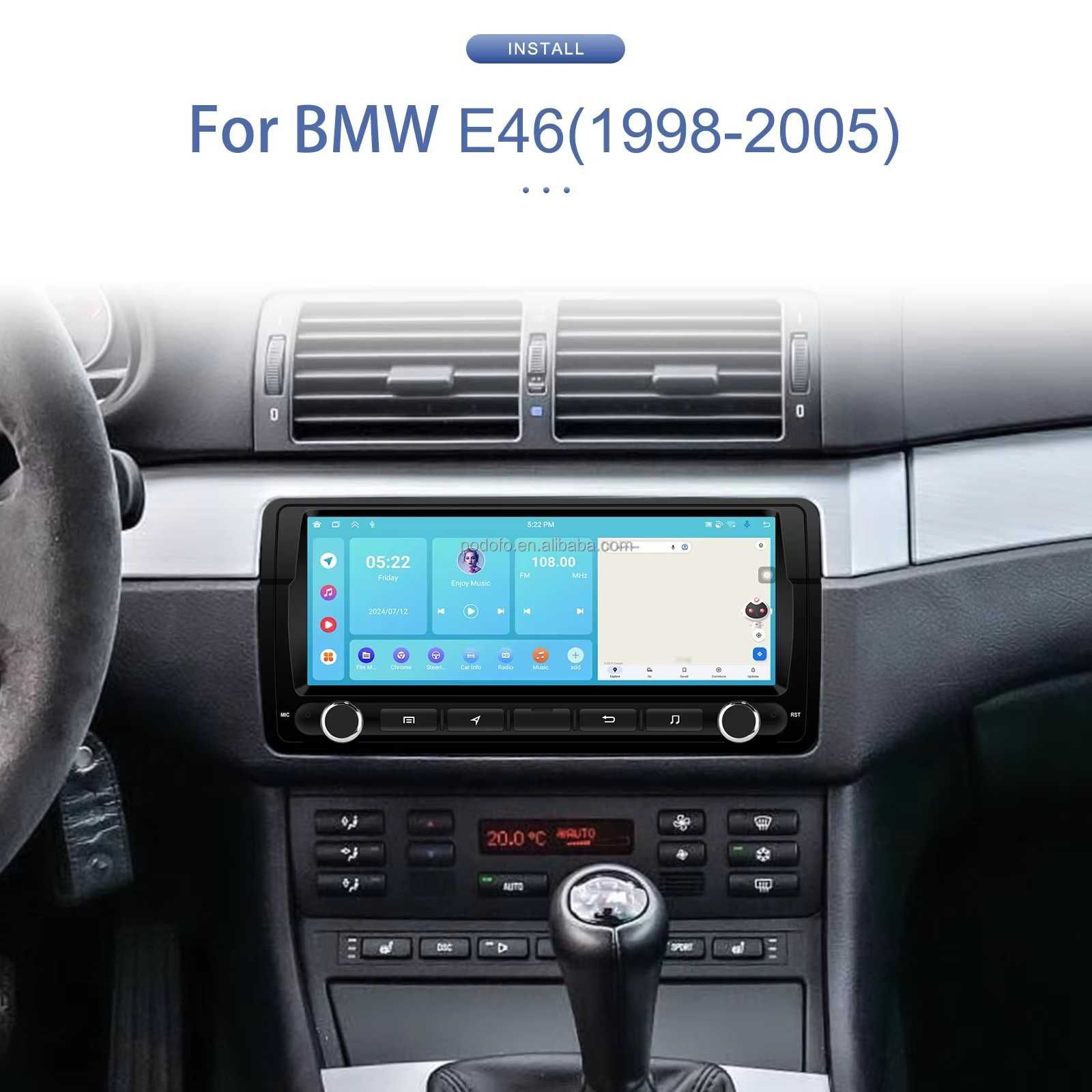 Мултимедия за BMW E46 3 Двоен дин 8.8" Навигация, плеър, екран Android