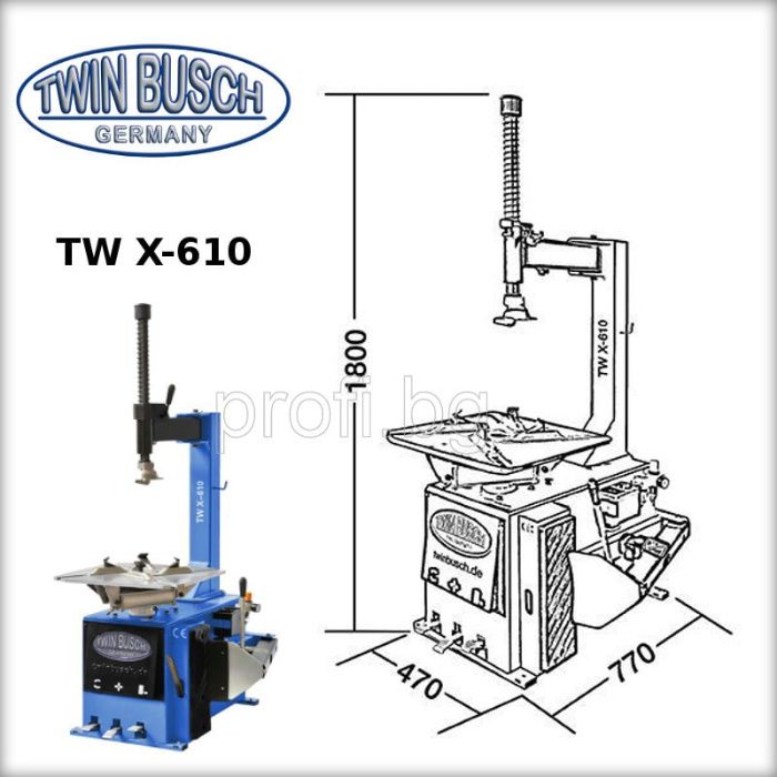 Монтаж демонтаж машина до 22" TWIN BUSCH GERMANY