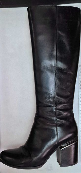 Черни кожени ботуши, GiAnni, 37