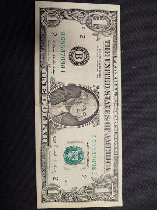Bancnota 1 dolar anul 1988