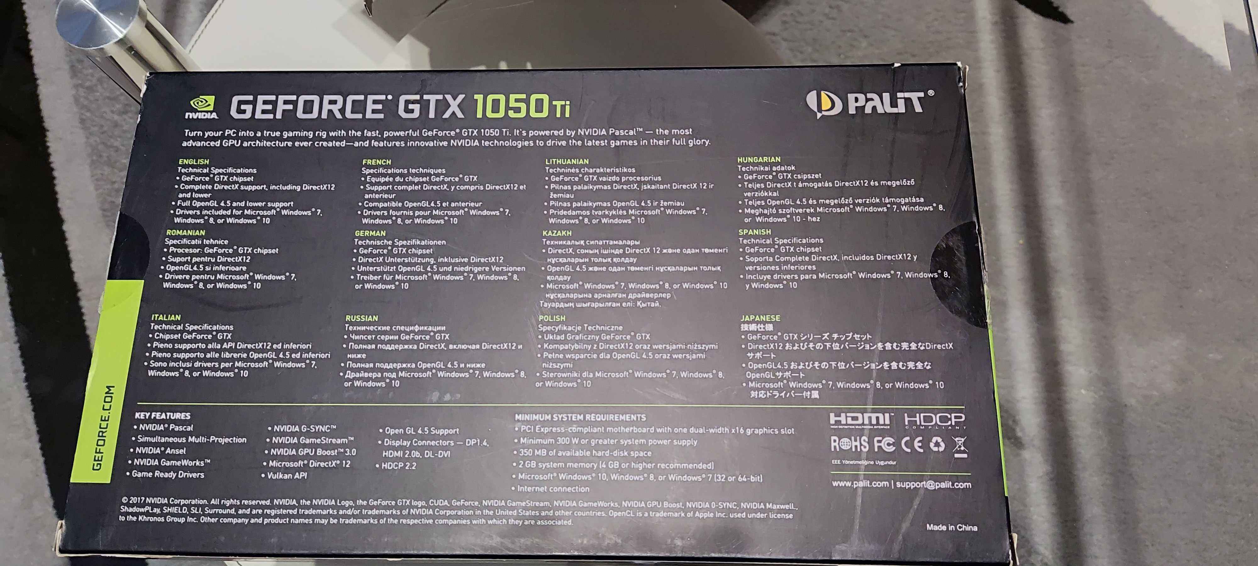 Видео карта Palit GeForce GTX 1050 Ti Dual OC