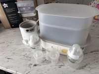 Set sterilizator + incalzitor biberoane + sticlute Tommee Tippee