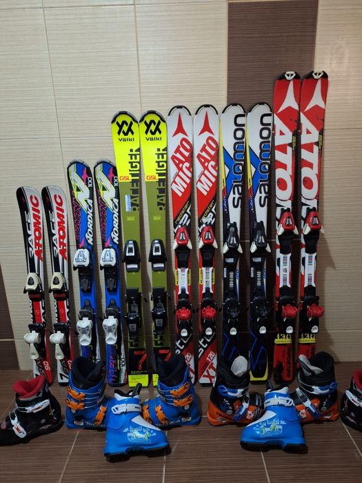 Schiuri copii-adulți-clapari ski, casca,bete /set