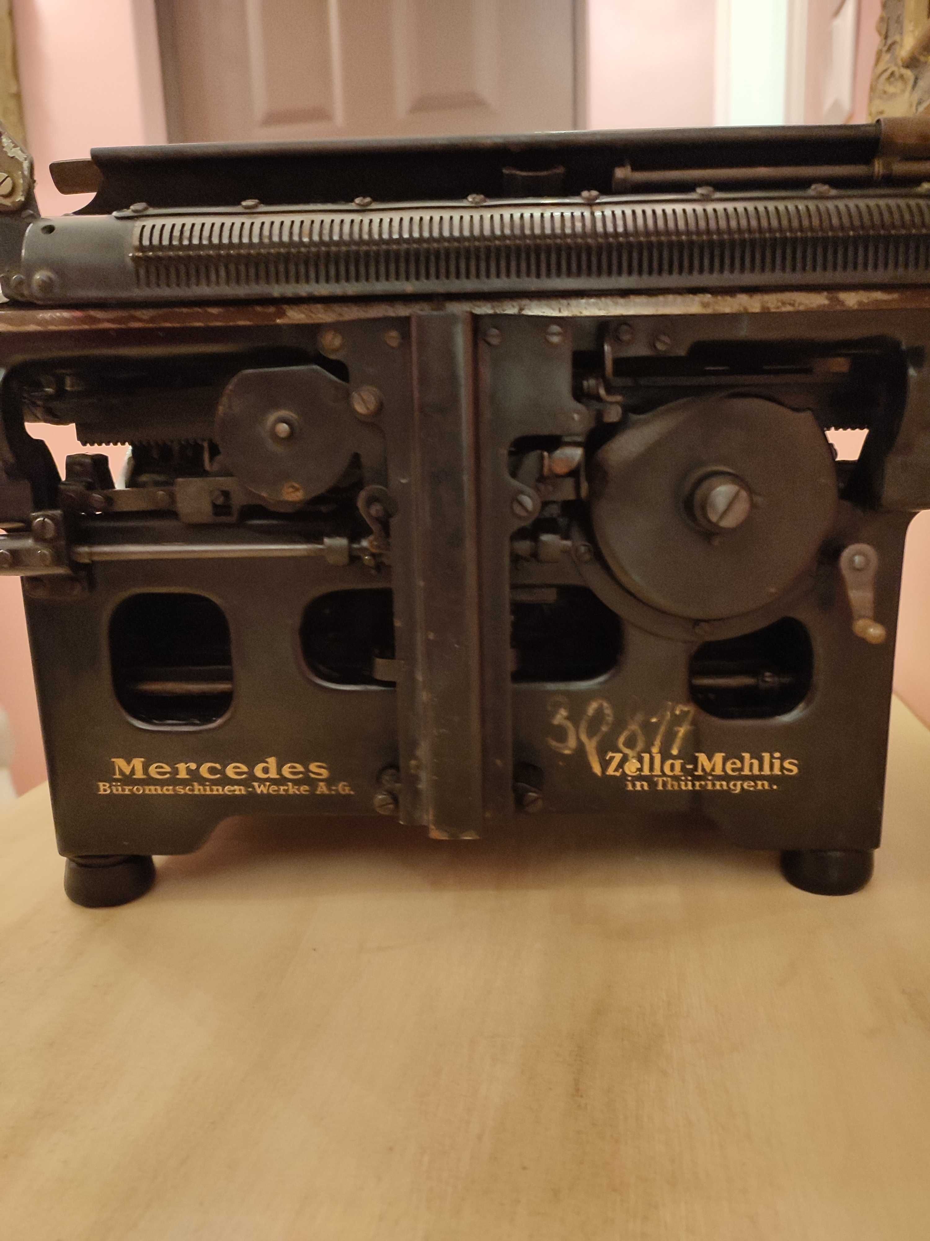 Mașină de scris Mercedes 1920, de epocă, Decor de birou
