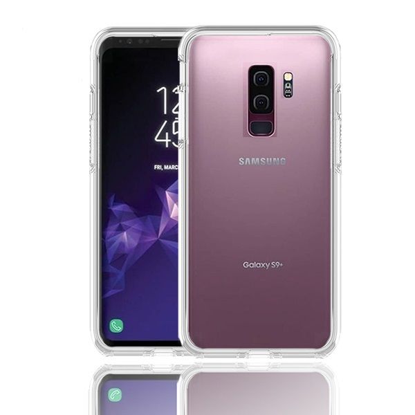 Husa Silicon Clear/Black Premium si Folie Curbata Samsung S10 S10 Plus