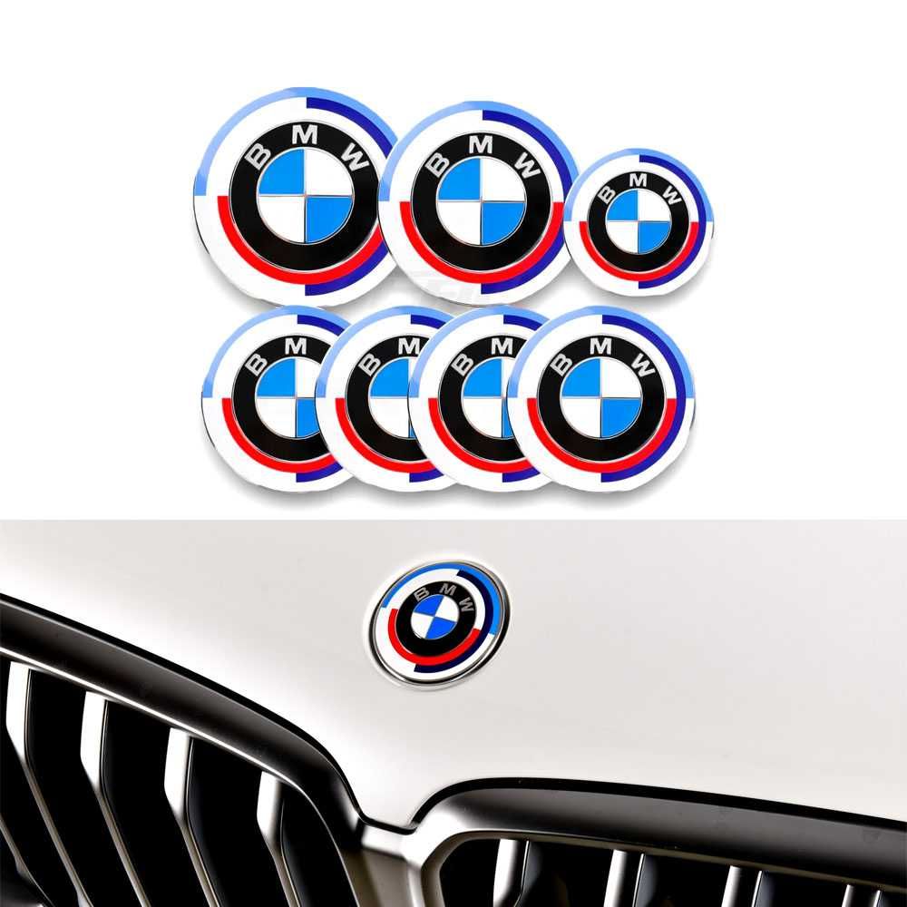 Set complet embleme capota jante volan BMW Anniversary 50 years M