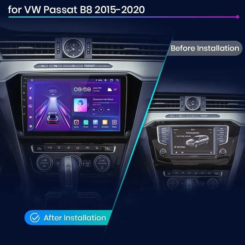 Navigatie Dedicata Volkswagen Passat B8, 10Inch, Bluetooth, Carplay