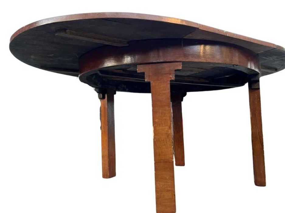 Masa lemn de nuc 8 persoane cu geam de sticla inclus