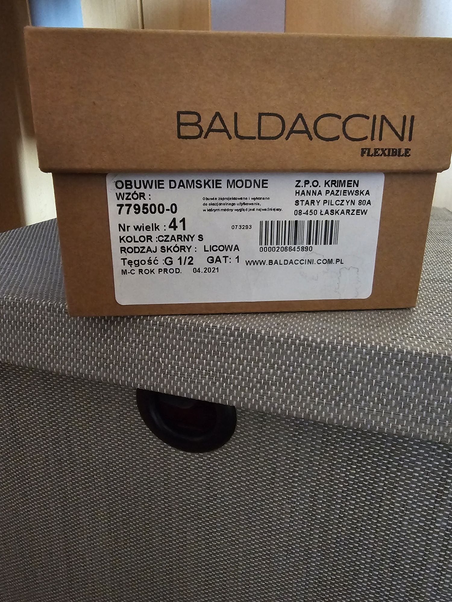 Дамски обувки тип балеринки BALDACCINI, НОВИ, черни, естествена кожа,