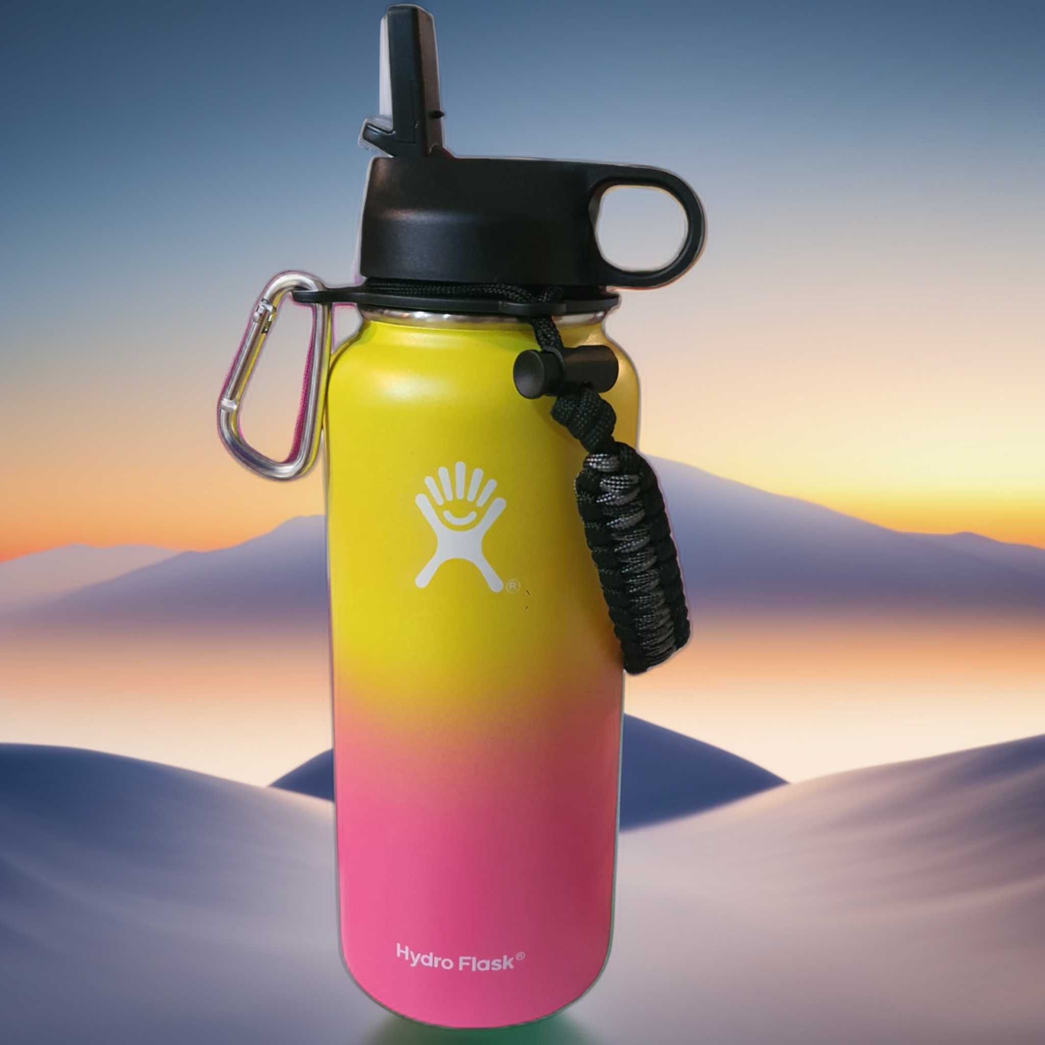 Sticlă de apă Hydro Flask, snur prindere, oțel inoxidabil, pai,946 ml