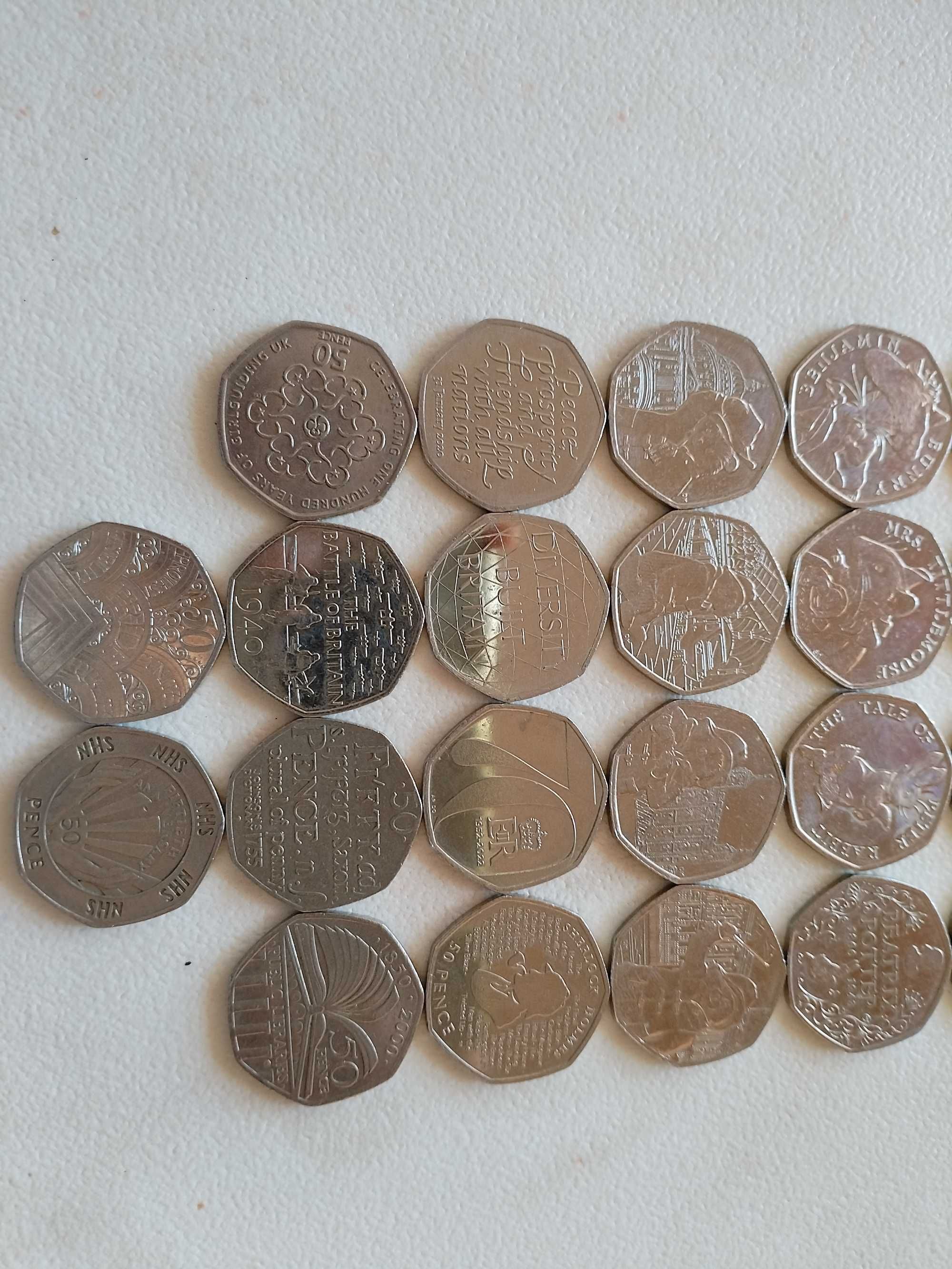 50p Английски Пенс. Колекция от Най-Редките, Юбилейни и Скъпи 50 Пенса