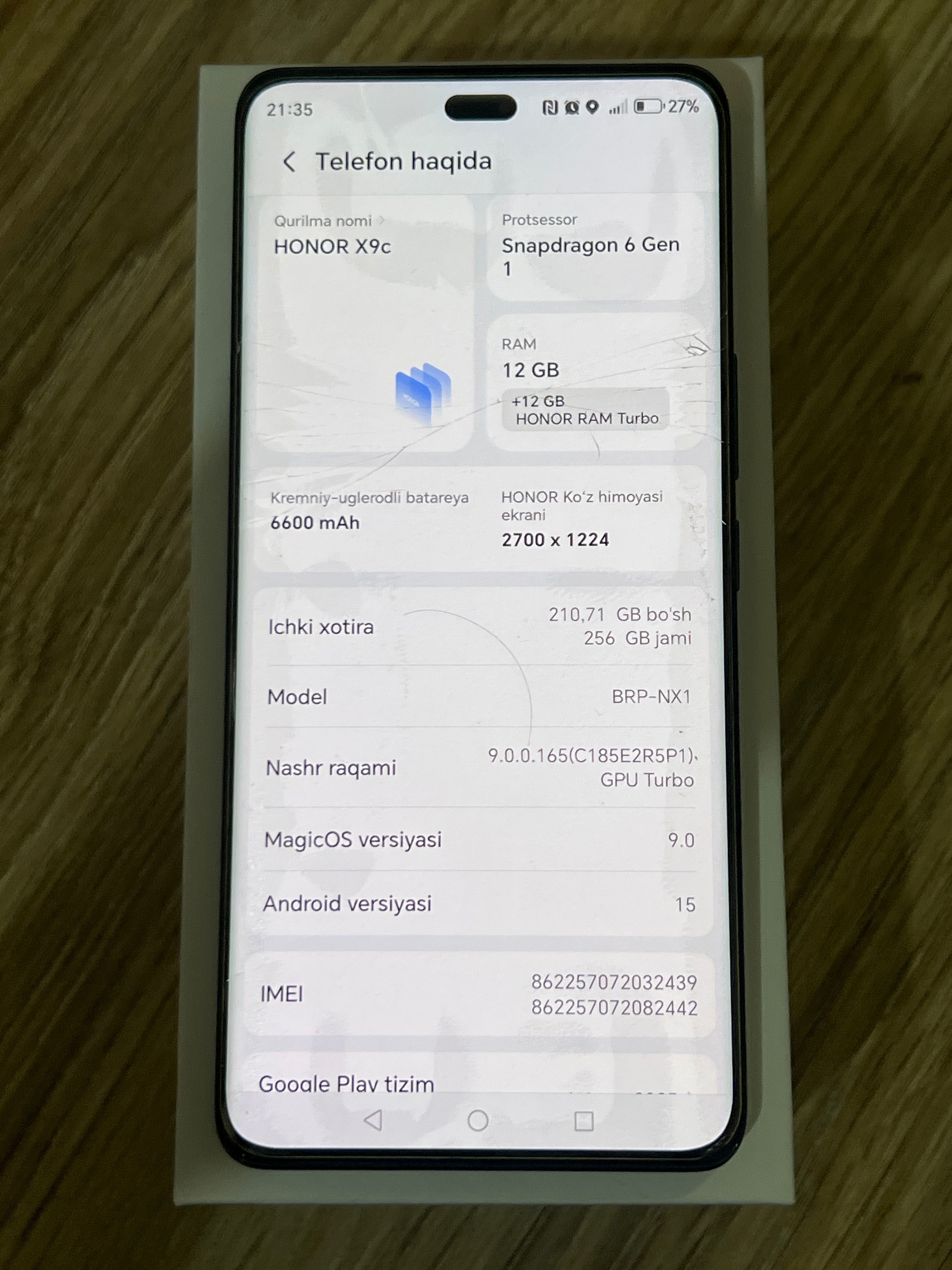 Honor x9c Енги телефон