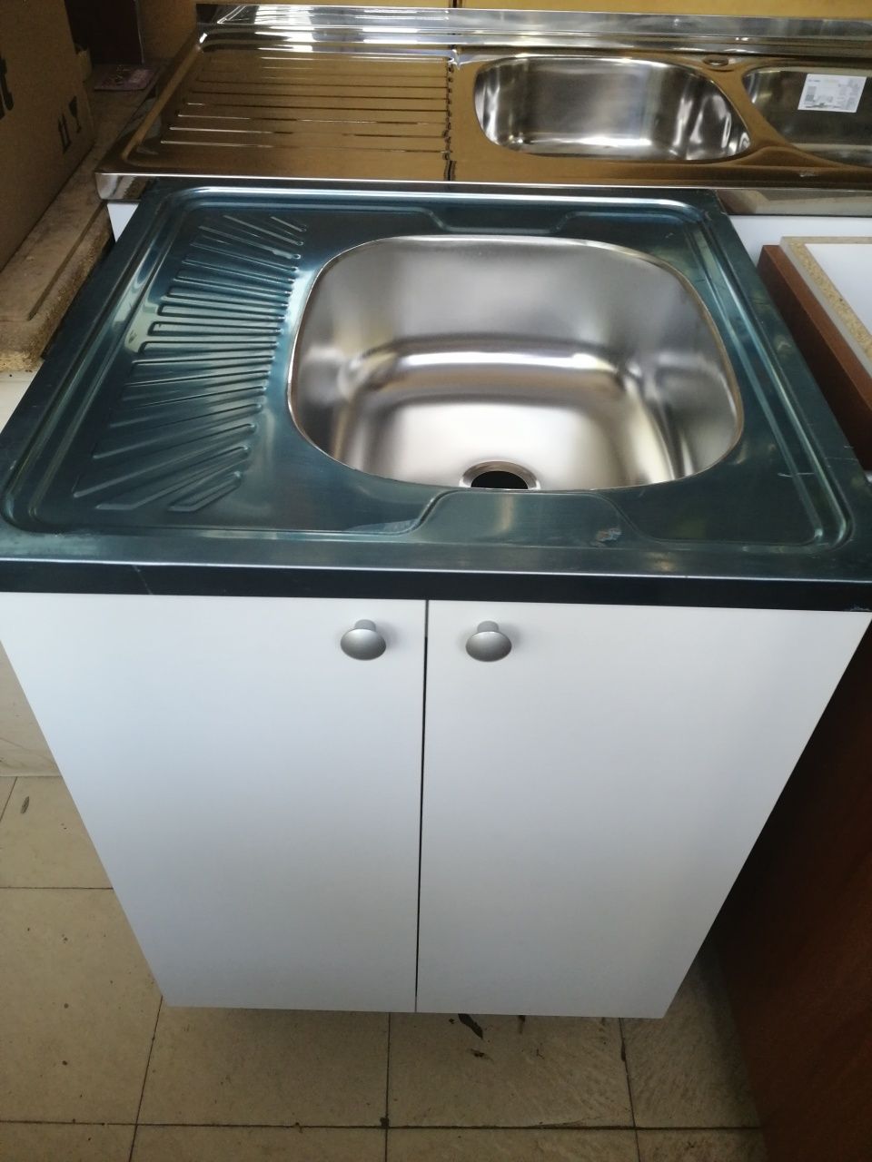 Нов Шкаф с мивка 60/60 за кухня.Кухненска мивка