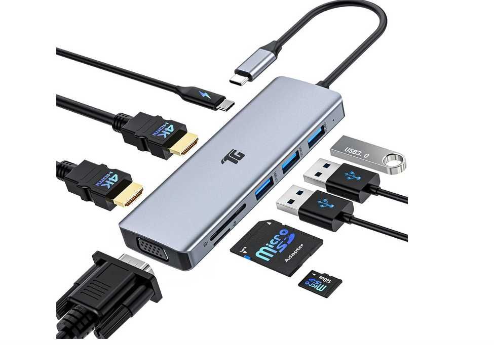 Dock usb type C hub Pro 9in1 Tiergrade TG-HB009