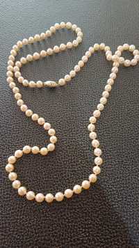 Colier din perle naturale cu încuietoare din aur 14k
