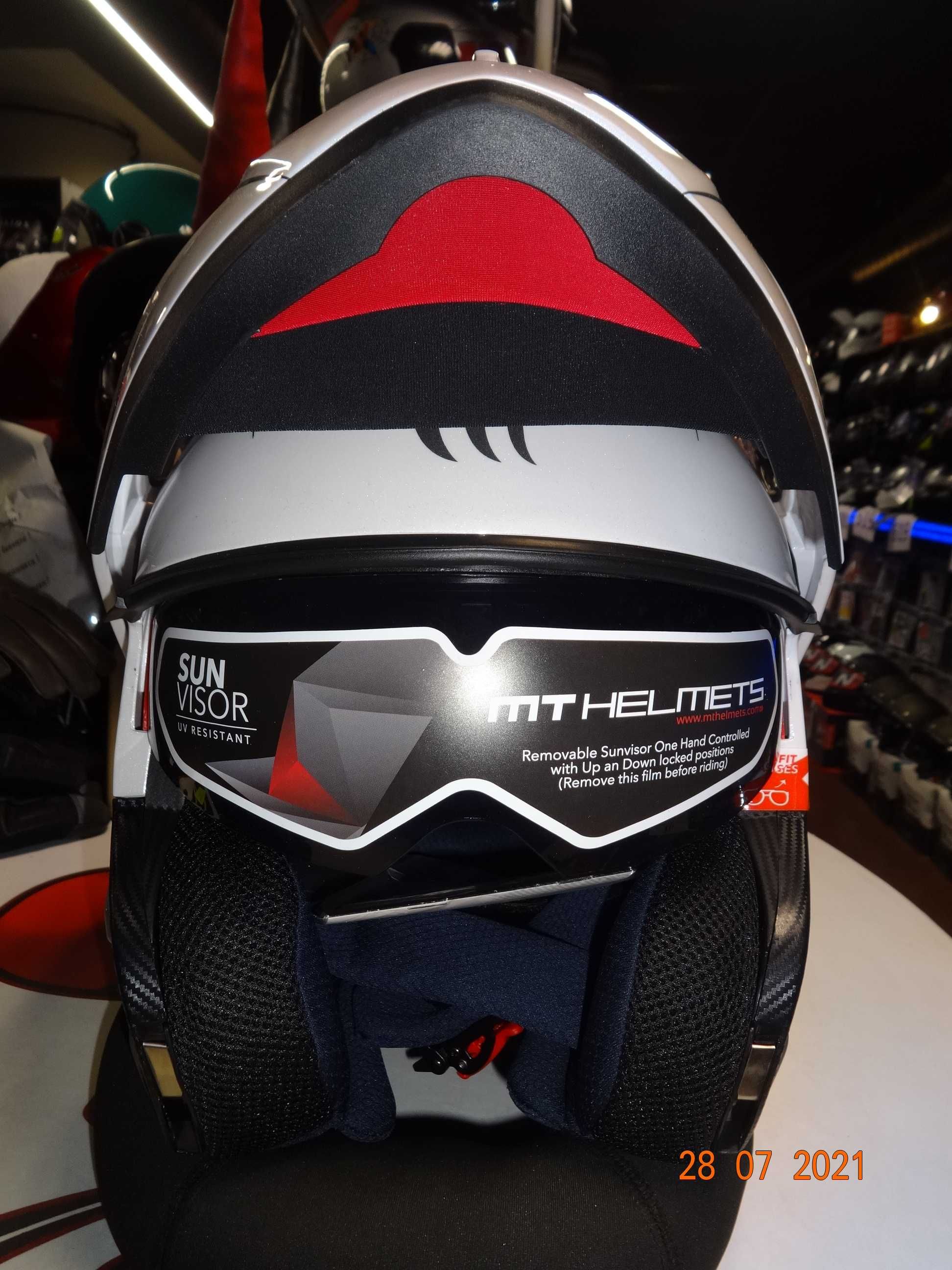 каска MT Helmets каска ATOM SV модуларна мото каска тъмни очила