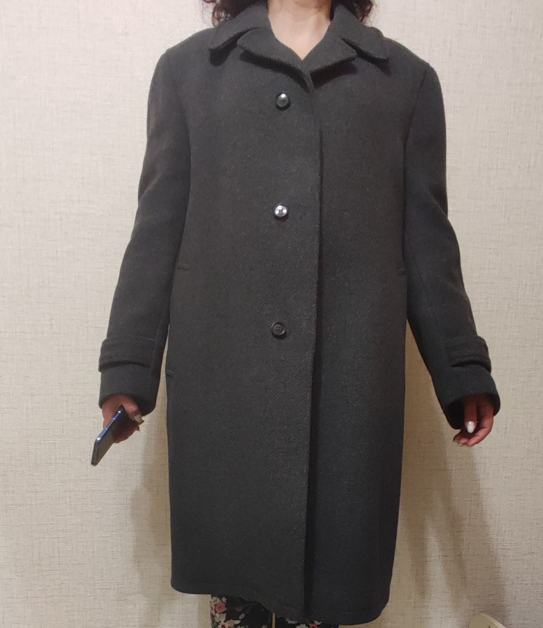 Мужское теплое пальто размер 52