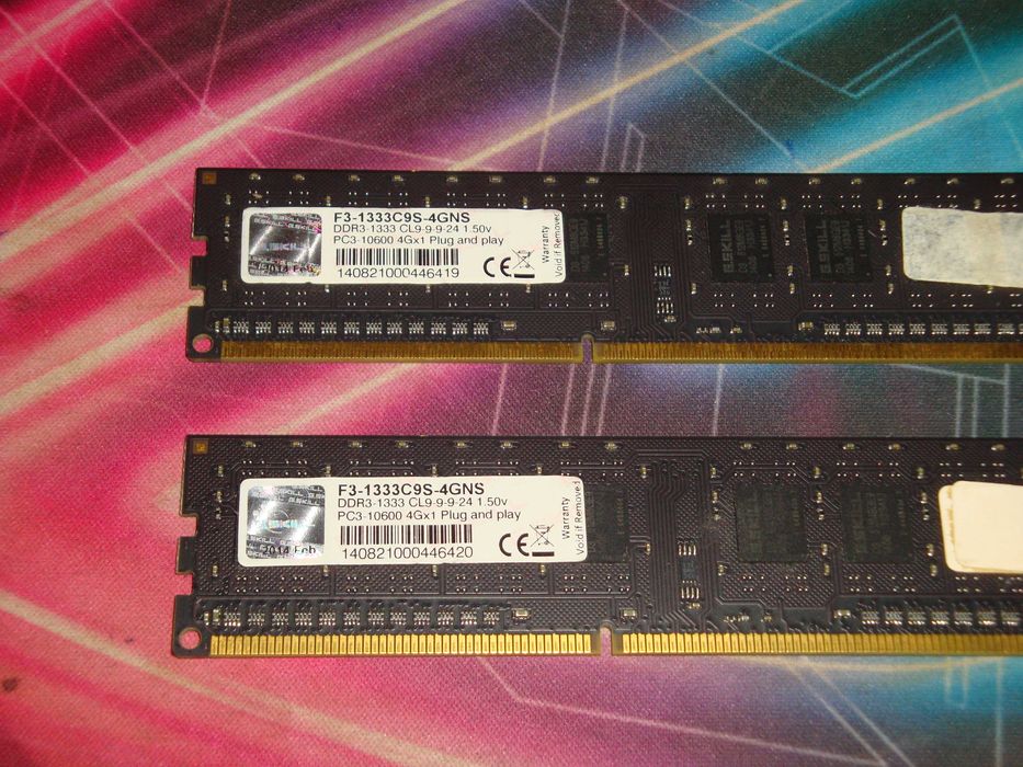 Memorie ram DDR3 G.skill Value 8GB dual ch kit 1333 Mhz Cl9