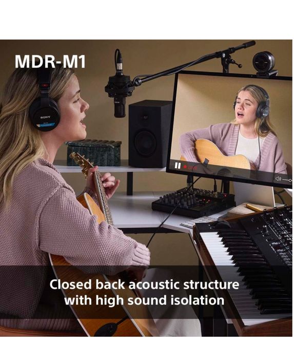 Căști Sony MDR-M1 Studio cu spate închis - cu fir,