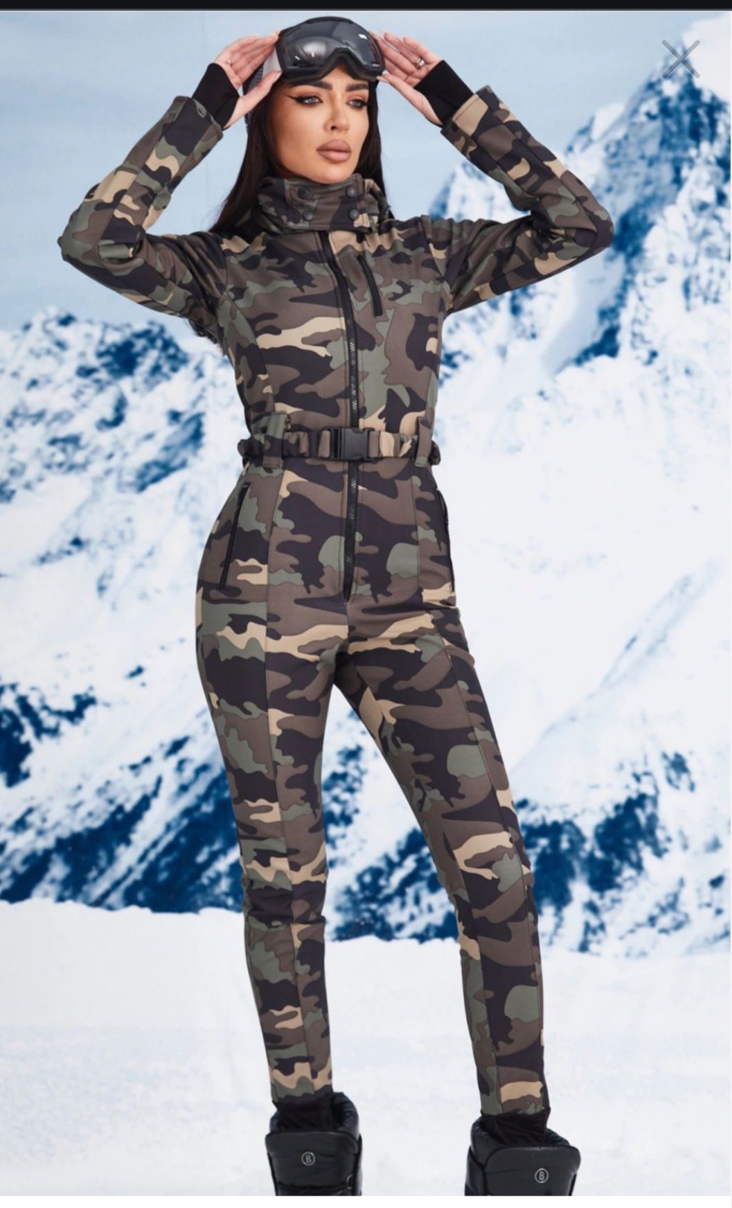 Salopeta ski XS militar