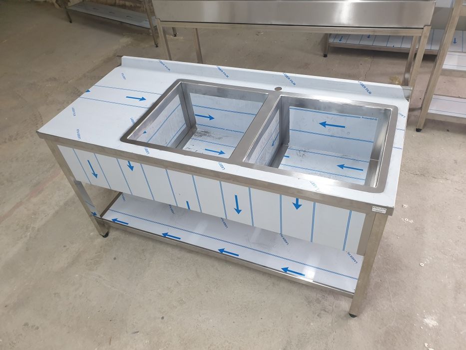 Spalator dublu, chiuveta dubla, 2 cuve 1600x700x850mm cuve 500x500mm