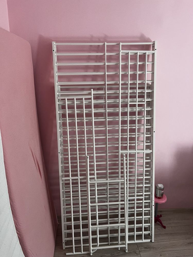 Бяло двуетажно легло 90x200 см
