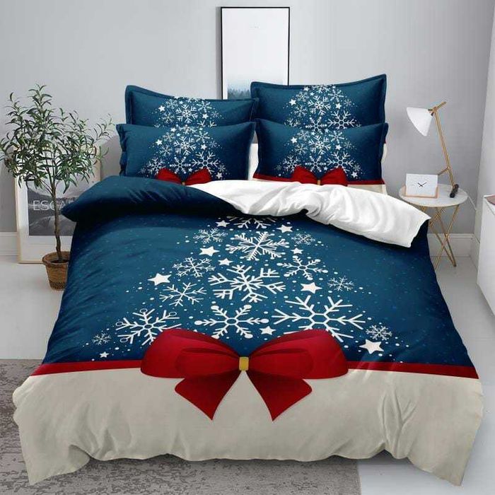 Коледно спално бельо – 6 части, 100% памук | Двоен комплект