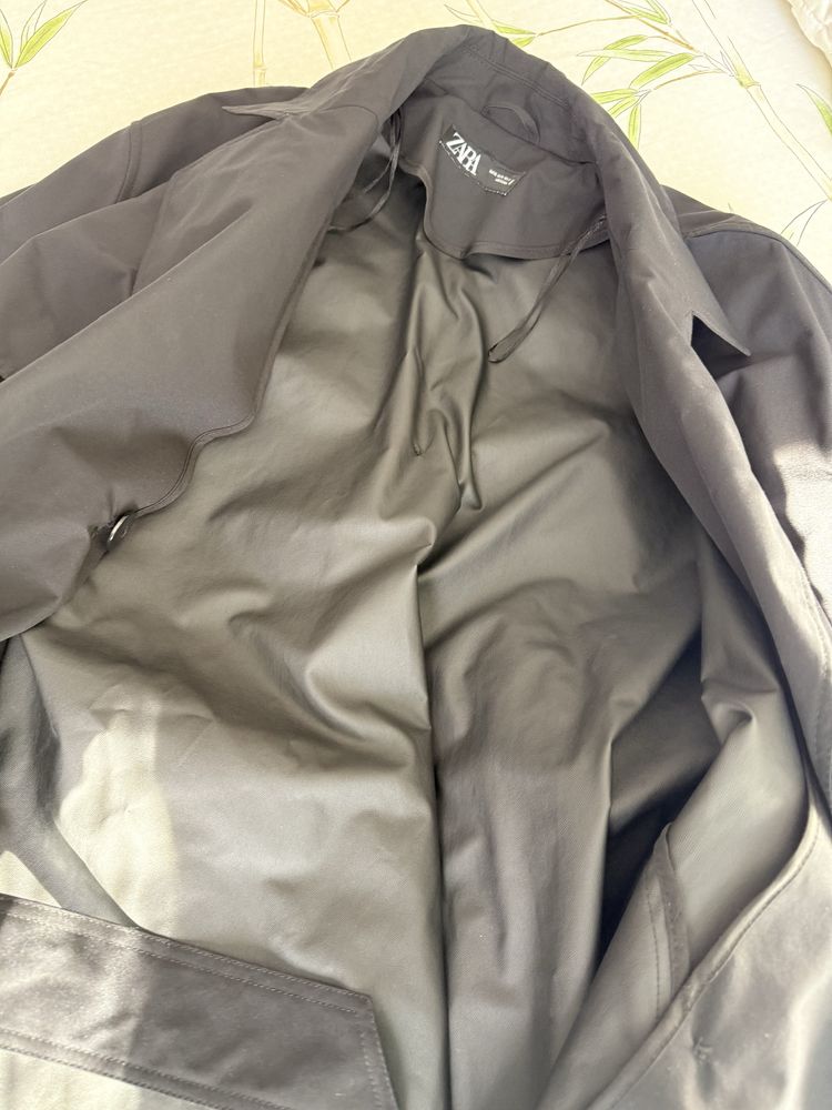 Trenci negru marimea XL nou cu ericheta