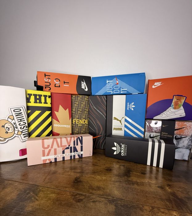 Set 6 perechi sosete NIKE adidas puma offwhite dsquared moschino fendi