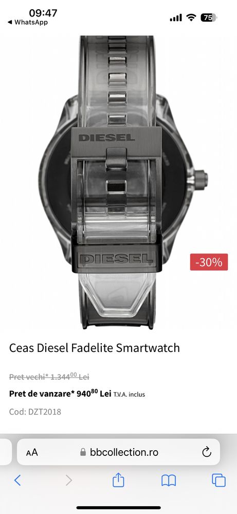 Ceas Diesel Fadelite Smartwatch