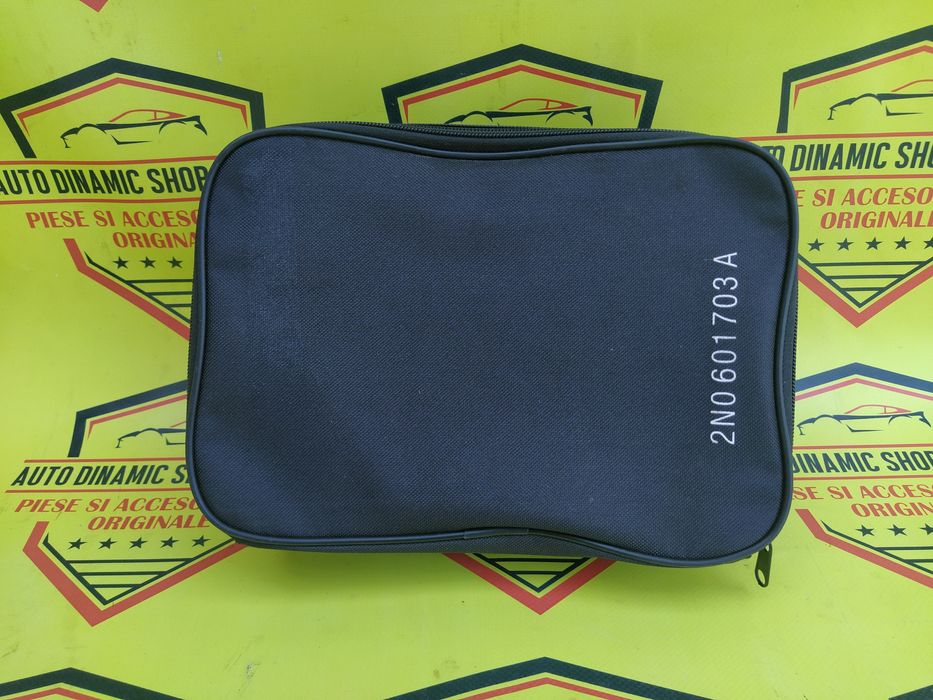 Compresor auto umflat roti kit pana original Vw Skoda Audi Seat + Husa