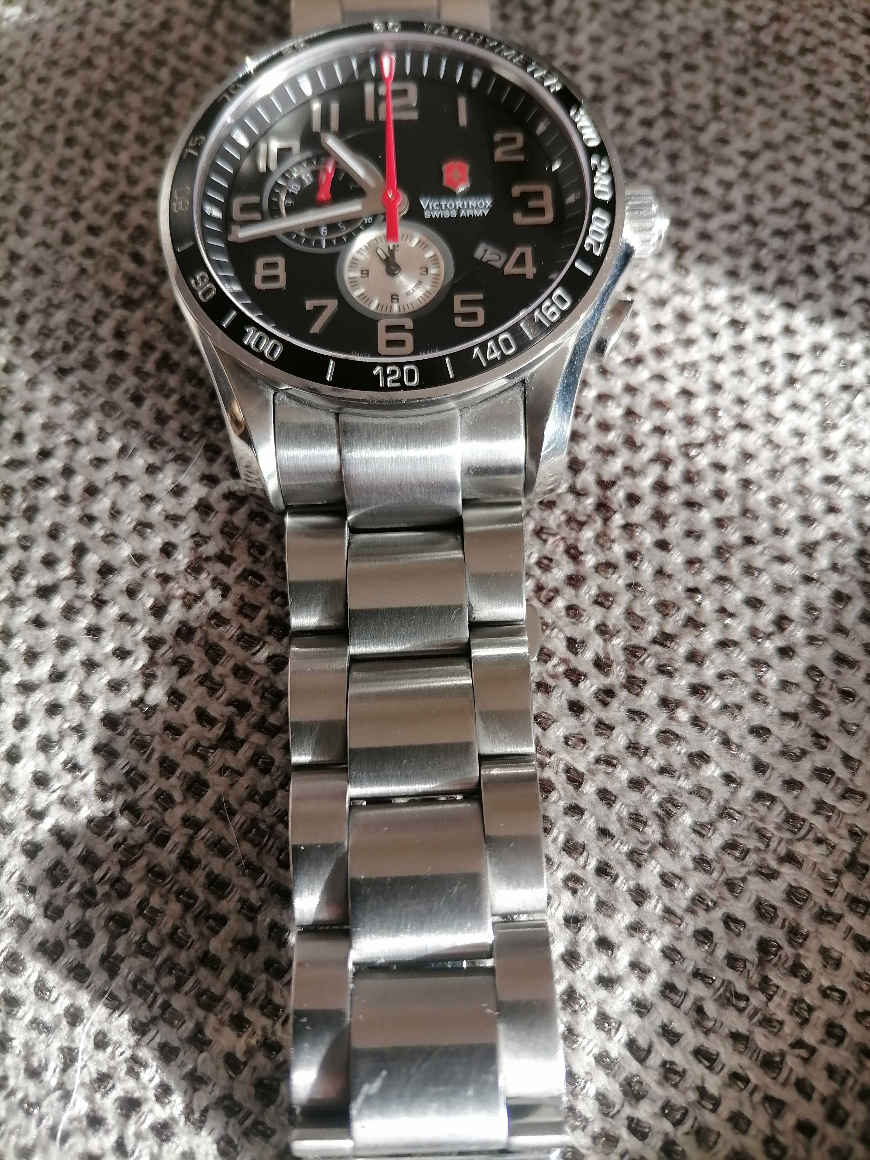 НОВА ЦЕНА Victorinox Clasic XLS Alarm Quartz Black Dial Mens