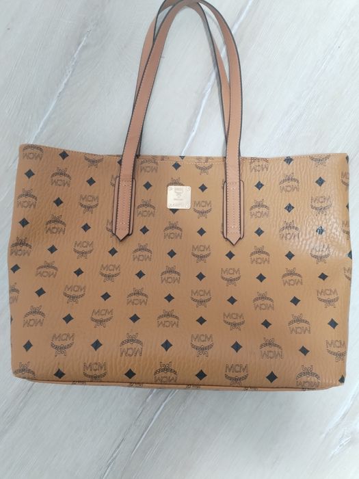 Geanta MCM maro logo