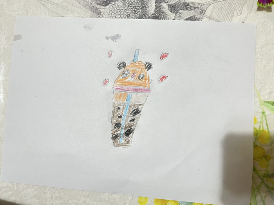 Продается рисунок “buble tea panda” цена 200 тг