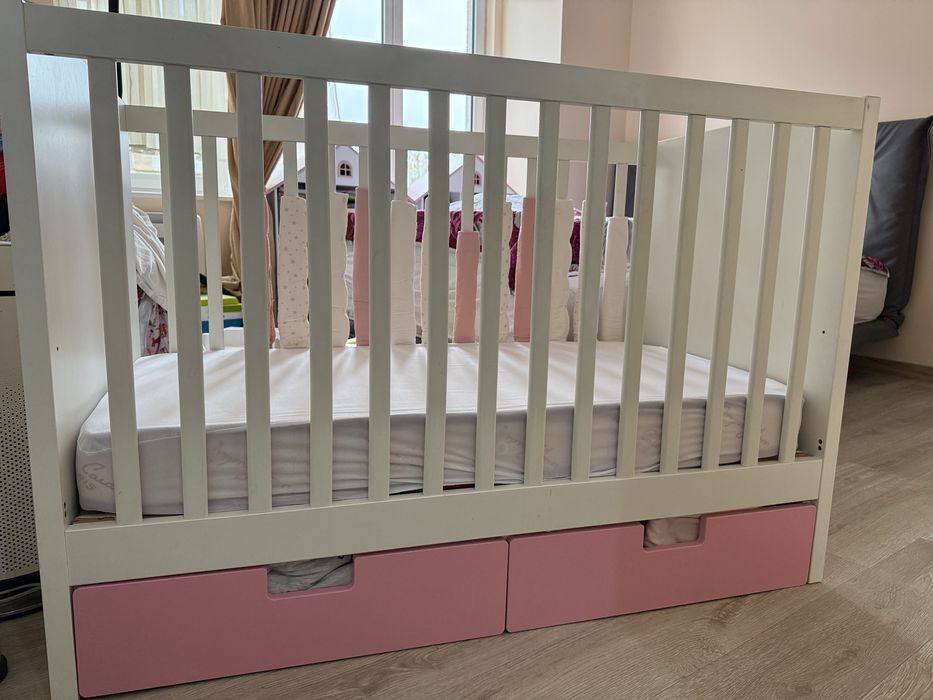 Бебешка кошара Икеа бебешко легло бебешки матрак Pierre Cardin 60/120