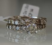 Inel aur 14k cu diamante si verigheta 2,55ct