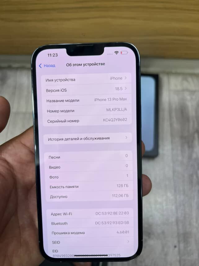 iPhone 13 Pro Max Blue 128GB sotiladi holati ideal