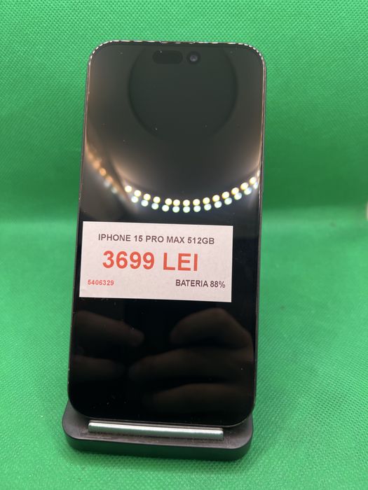 Iphone 15 pro max 512gb•88% baterie•Lazar Amanet Crangasi• 54063