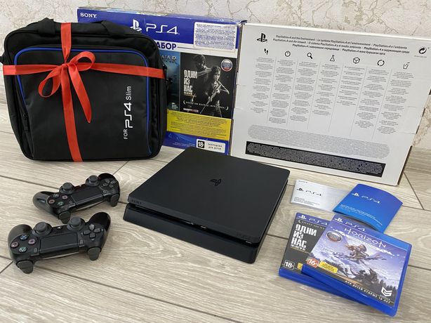 Sony Playstation 4 SLIM + 2 джойстика , Игры в подарок ! Ps 4 Слим   ‘