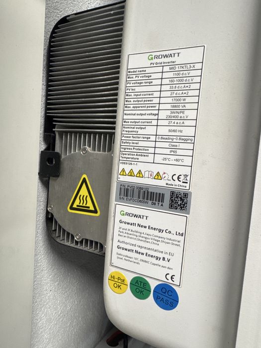 Invertor On-Grid Growatt MID 17KTL